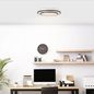 Preview: Brilliant Luciano LED Deckenleuchte 39cm 24W Schwarz Weiß Nachtlicht, Timer G99777/76
