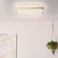 Preview: Brilliant Tumeo LED Deckenleuchte 40x40cm 24W Warmweiß Holz Hell Weiß G99791/75
