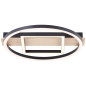 Preview: Brilliant Maureen LED Deckenleuchte 37x37cm 24W Warmweiß Schwarz Holz G99928A76