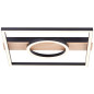 Preview: Brilliant Maureen LED Deckenleuchte 42x40cm 24W Warmweiß Schwarz Holz G99929A76