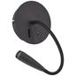Preview: Brilliant Jutta LED Wandspot mit Flexarm und Schalter 2,8W Warmweiß Sand Schwarz USB G99946/76