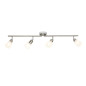 Preview: Brilliant Bethany LED Spotrohr, 4-flammig, drehbar E14 40W/4W Extra Warmweiss Eisen Chrom Weiß-Alabaster G55232/77