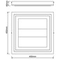 Preview: Brilliant Rhea LED Deckenleuchte 45x45cm 24W Warmweiß Schwarz Holz FSC G99748/76