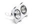 Preview: Deko-Light Deckeneinbauring, silber, 12V, GU5.3 MR16, 2x max. 50W 111821