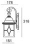 Preview: Deko-Light Wandaufbauleuchte Sargas, E27, max. 60W, Alu, Schwarz, IP23 341245