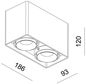 Preview: Deko-Light Deckenaufbauleuchte Mona II, GU10, 2x max. 50W, weiß 348004