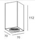 Preview: Deko-Light Deckenaufbauleuchte Naos I, GU10, max. 25W, Beton, grau 348048