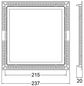 Preview: Deko-Light Deckeneinbauleuchte LED Panel Square 20, Perlhellgrau RAL 9022, Warmweiß, 110°, 23-24V DC, 700mA 565161
