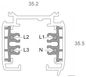 Preview: Deko-Light Schienensystem 3-Phasen 230V, D Line Aufbaustromschiene 1m grau 710001