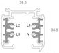Preview: Deko-Light Schienensystem 3-Phasen 230V, D Line Aufbaustromschiene 1m schwarz 710002
