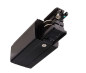 Preview: Deko-Light Schienensystem 3-Phasen 230V, D Line elektrischer Einspeiser links schwarz 710011