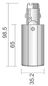 Preview: Deko-Light Schienensystem 3-Phasen 230V, D Line elektrischer Einspeiser rechts grau 710013