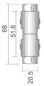 Preview: Deko-Light Schienensystem 3-Phasen 230V, D Line elektrischer Verbinder grau 710016