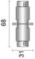Preview: Deko-Light Schienensystem 3-Phasen 230V, D Line mechanischer Verbinder schwarz 710020