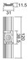 Preview: Deko-Light Schienensystem 3-Phasen 230V, D Line Rasterdecken Schnellmontageklammer grau 710052