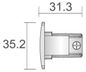 Preview: Deko-Light Schienensystem 3-Phasen 230V, D Line Endkappe grau 710067