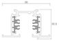 Preview: Deko-Light Schienensystem 3-Phasen 230V, D Line Einbaustromschiene mit Flügel1m 710069