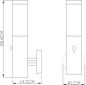 Preview: Deko-Light Wandaufbauleuchte Nova II, E27, max. 40W, Edelstahl, silber, IP44 730034