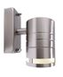 Preview: Deko-Light Wandaufbauleuchte Zilly II Down, GU10, max. 35W, Edelstahl, silber, IP44 731008