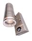Preview: Deko-Light Wandaufbauleuchte Zilly II Up and Down Motion, GU10, 2x max. 35W, Edelstahl, silber, IP44 731011