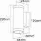 Preview: Deko-Light Wandaufbauleuchte Mobby II Double, Warmweiß, Aluminium , IP55 731071