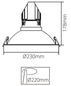Preview: Deko-Light 230 mm Einbauring für Modular Sytem COB, Aluminium, Reinweiß, mattiert 930090