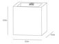 Preview: Deko-Light Abdeckung für Mini Cube Base, Beton, Schwarz, 80mm 930467