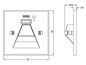 Preview: Deko-Light Abdeckung eckig weiß Winkel für Alwaid, 75mm 930488