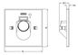 Preview: Deko-Light Abdeckung eckig grau Auge für Alwaid, 75mm 930492