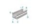 Preview: Deko-Light U-Profil hoch AU-02-12 für 12 - 13,3mm LED Stripes, Alu, Silber-matt, eloxiert,1m 970140