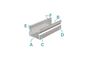 Preview: Deko-Light U-Profil hoch AU-02-15 für 15 - 16,3mm LED Stripes, Alu, Silber-matt, eloxiert,1m 970160