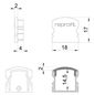 Preview: Deko-Light Endkappe F-AU-02-12 Set 2 Stk, Schwarz, 18mm 978562