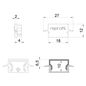 Preview: Deko-Light Endkappe H-ET-01-12 Set 2 Stk, Grau, 27mm 979051