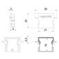 Preview: Deko-Light Endkappe H-ET-02-15 Set 2 Stk, Grau, 30mm 979151