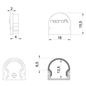 Preview: Deko-Light Endkappe R-AU-01-10 Set 2 Stk, Grau, 16mm 979501