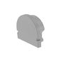 Preview: Deko-Light Endkappe R-AU-01-12 Set 2 Stk, Grau, 18mm 979511