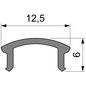 Preview: Deko-Light Abdeckung F-01-08, klar 95% Transmission, 1m 983500