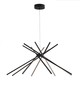Preview: LUCE Design Shanghai LED Pendelleuchte 8fach Neutralweiss 50W schwarz