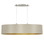 Preview: Eglo Pendelleuchte Maserlo 100cm 2xE27 taupe-gold