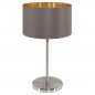 Preview: Eglo Tischleuchte Maserlo E27 H42cm cappuccino-gold