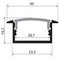 Preview: Eglo 63762 RAVELO Einbauprofil 1000x30mm Aluminium Weiss