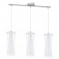 Preview: Eglo Hängeleuchte Pinto E27 H:110cm Chrom und Glas