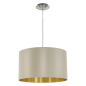 Preview: Eglo Pendelleuchte Maserlo Ø38cm E27 taupe-gold 31602