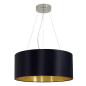 Preview: Eglo Pendelleuchte Maserlo Ø53cm 3xE27 schwarz-gold 31605