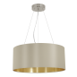Preview: Eglo Pendelleuchte Maserlo Ø53cm 3xE27 taupe-gold 31607