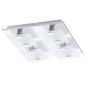 Preview: Eglo 93314 Vicaro LED Wandleuchte / Deckenleuchte 4x2.5W Edelstahl chrom weiss klar