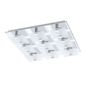 Preview: Eglo 93315 Vicaro LED Wandleuchte / Deckenleuchte 9x2.5W Edelstahl chrom weiss klar