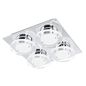 Preview: Eglo 94486 Cisterno LED Wandleuchte / Deckenleuchte 4x4.5W Edelstahl chrom klar satiniert