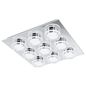 Preview: Eglo 94487 Cisterno LED Wandleuchte / Deckenleuchte 9x4.5W Edelstahl chrom klar satiniert