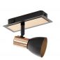 Preview: Eglo LED Wandspot Barnham GU10 3.3W schwarz und Kupfer